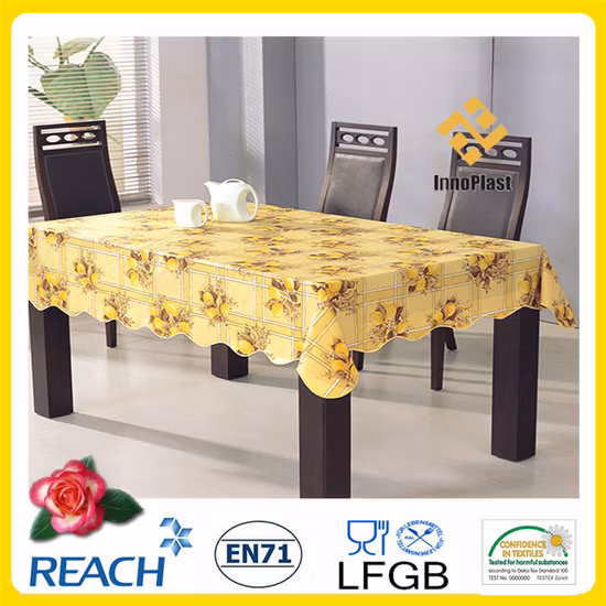 Водонепроницаемая скатерть с принтом из ПВХ/ПЭВА с фланелевой подложкой (TJ0280)